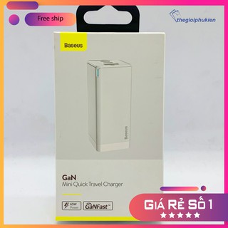 Củ sạc nhanh đa năng 65w gan fast chính hãng baseus sạc macbook ipad iphone chân dẹp tiện lợi