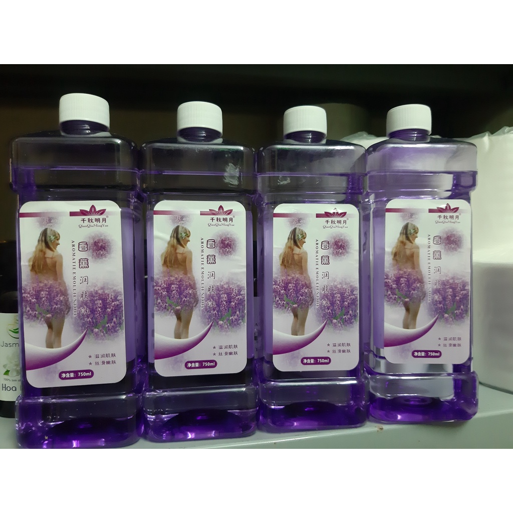 Dầu massage body gừng, hoa hồng, sả chanh, levender, ngải chai 750ml