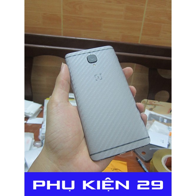 [Oneplus 3/3T] Dán lưng 3D vân Cacbon - Carbon