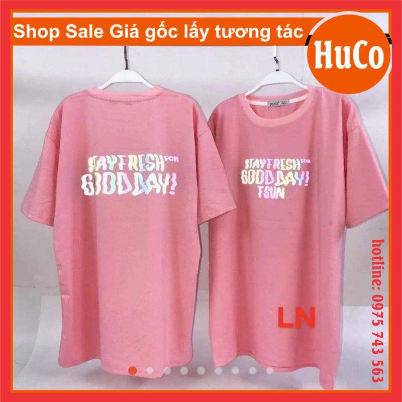 áo phông, thun tay lỡ nam nữ🦋áo phản quang good day🦋thời trang cặp, nhóm🦋form thụng unisex ulzzang chất cotton giá rẻ