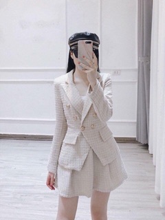 Set vest dạ hàng thiết kế