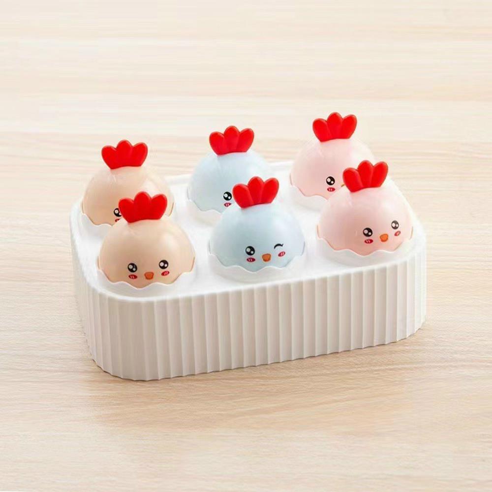 Khuôn làm kem que 6 khuôn (hình Gà con và hình khác) KM20095