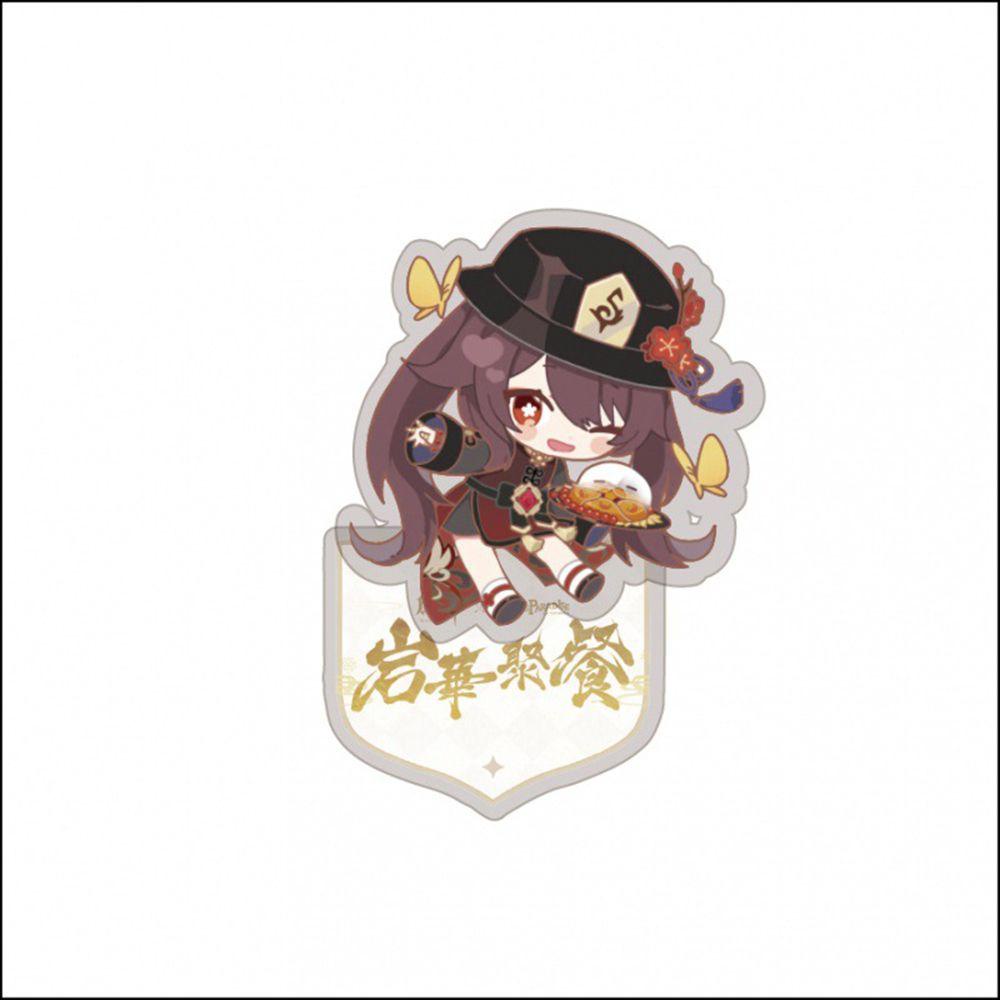 SUENIN Móc Khóa Acrylic Họa Tiết Hoạt Hình Anime Noelle Diluc Barbara