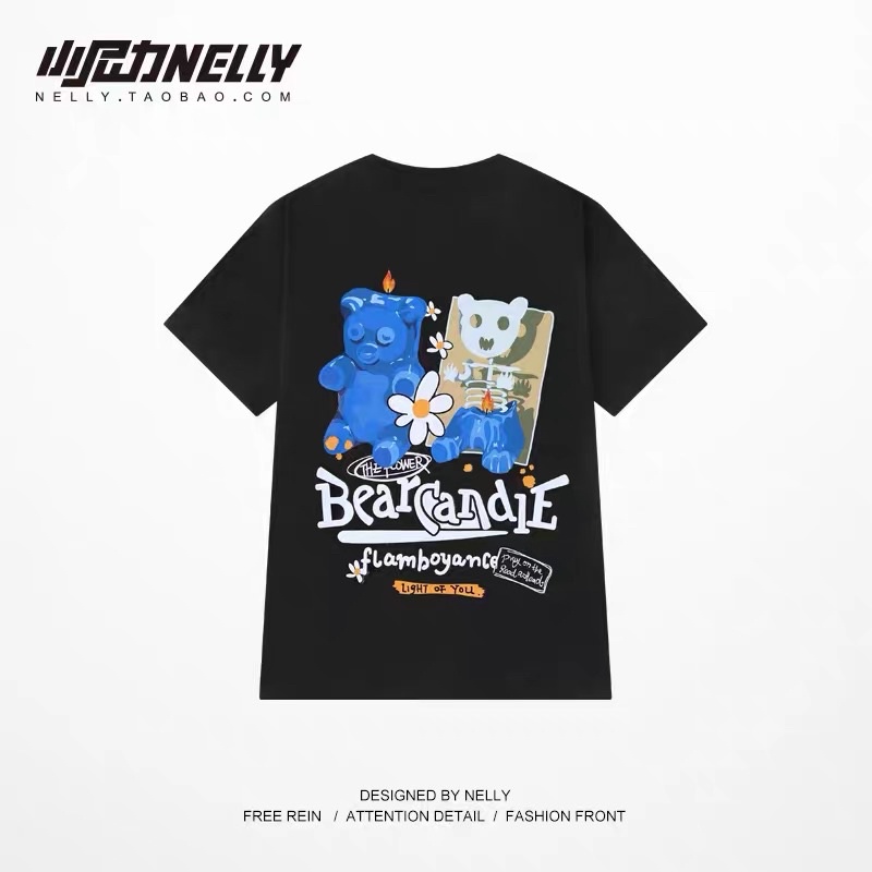 Áo phông Nelly Heybig “BEARCANDIE” 100% cotton hottrend 2022