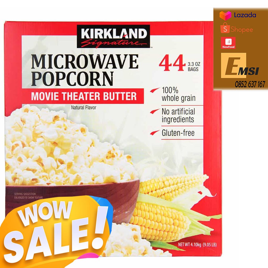 Bắp rang bơ Kirkland Signature Microwave Popcorn 4,1kg của Mỹ