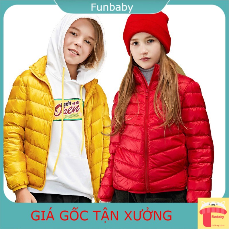 Áo khoác phao lông vũ cho bé gái 5-14 tuổi, Áo phao cao cấp trẻ em hàng xin sò