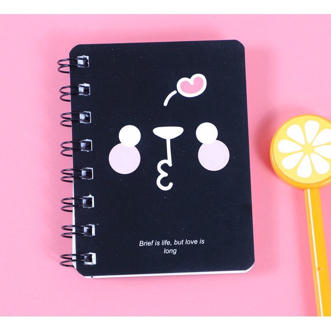 Sổ tay gáy xoắn 80 trang dùng viết ghi chú nhiều mẫu bìa cute