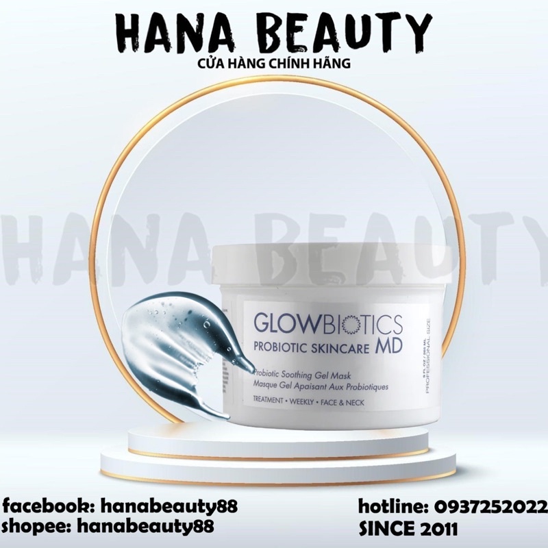 Mặt nạ phục hồi tái tạo và siêu cấp nước Glowbiotics Soothing Gel Mask