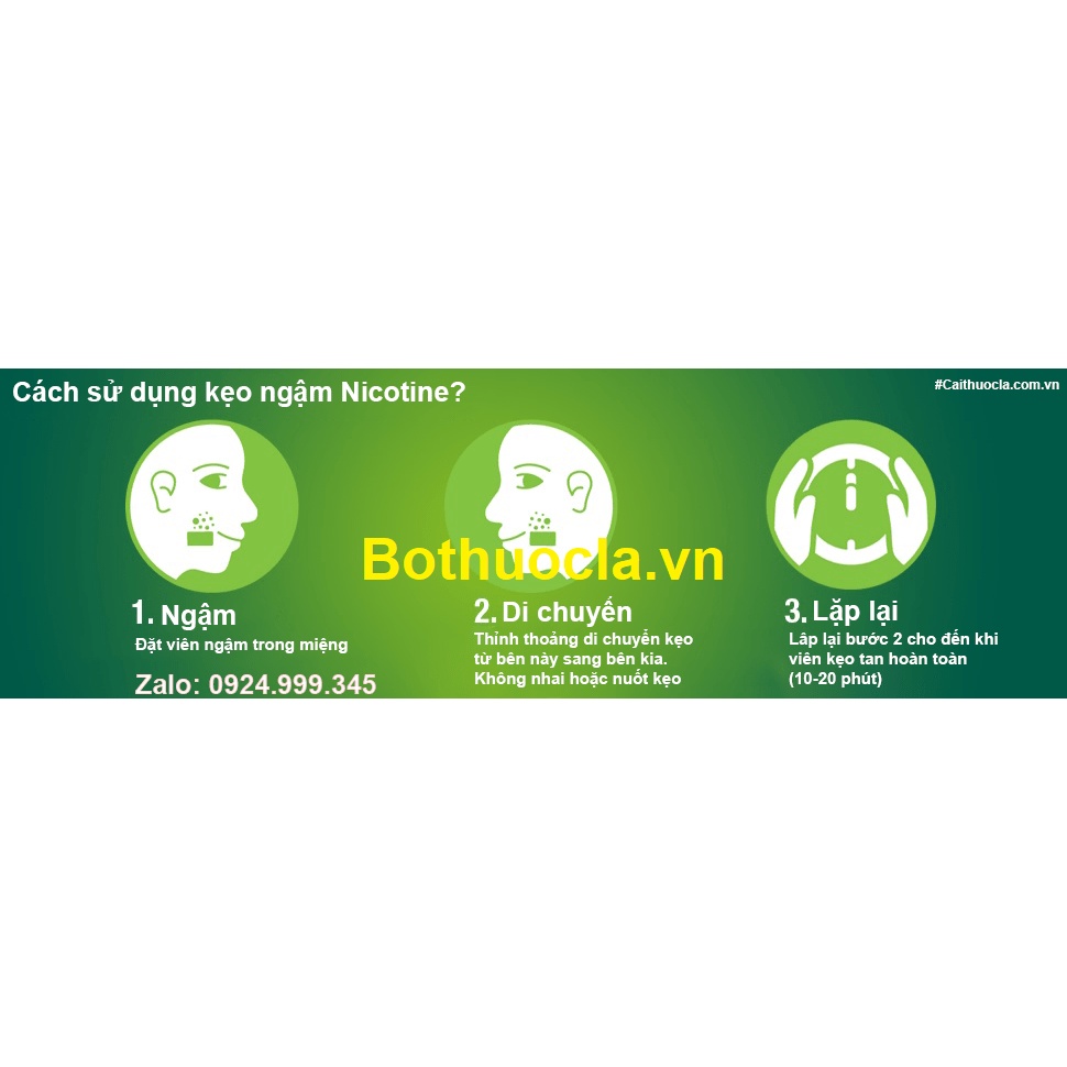 Kẹo cai thuốc lá 4mg vỉ 12 viên dạng Viên Ngậm hàng Mỹ