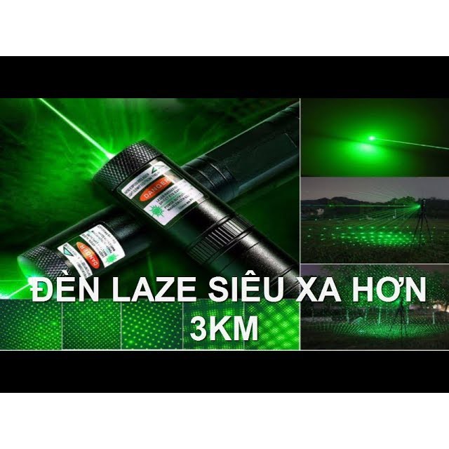 Đèn Laze Chiếu Xa 1000M  Siêu Mạnh, Đèn Laser 303 Tia Sáng Xanh