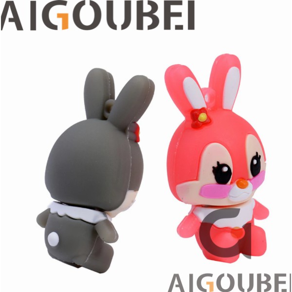 [Spot &amp; COD] USB 2.0 Thỏ silicone dễ thương Hai màu Creative U Disk Mini Cartoon Thích hợp cho máy tính xách tay Ổ đĩa Lightning Ổ đĩa USB di động 1GB 2GB 4GB 8GB 16GB 32GB 64GB 128GB