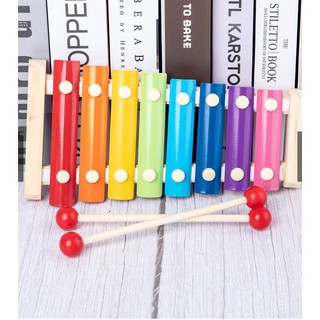 Bộ đàn phiến gõ 8 phím bằng gỗ cho bé làm quen với âm thanh