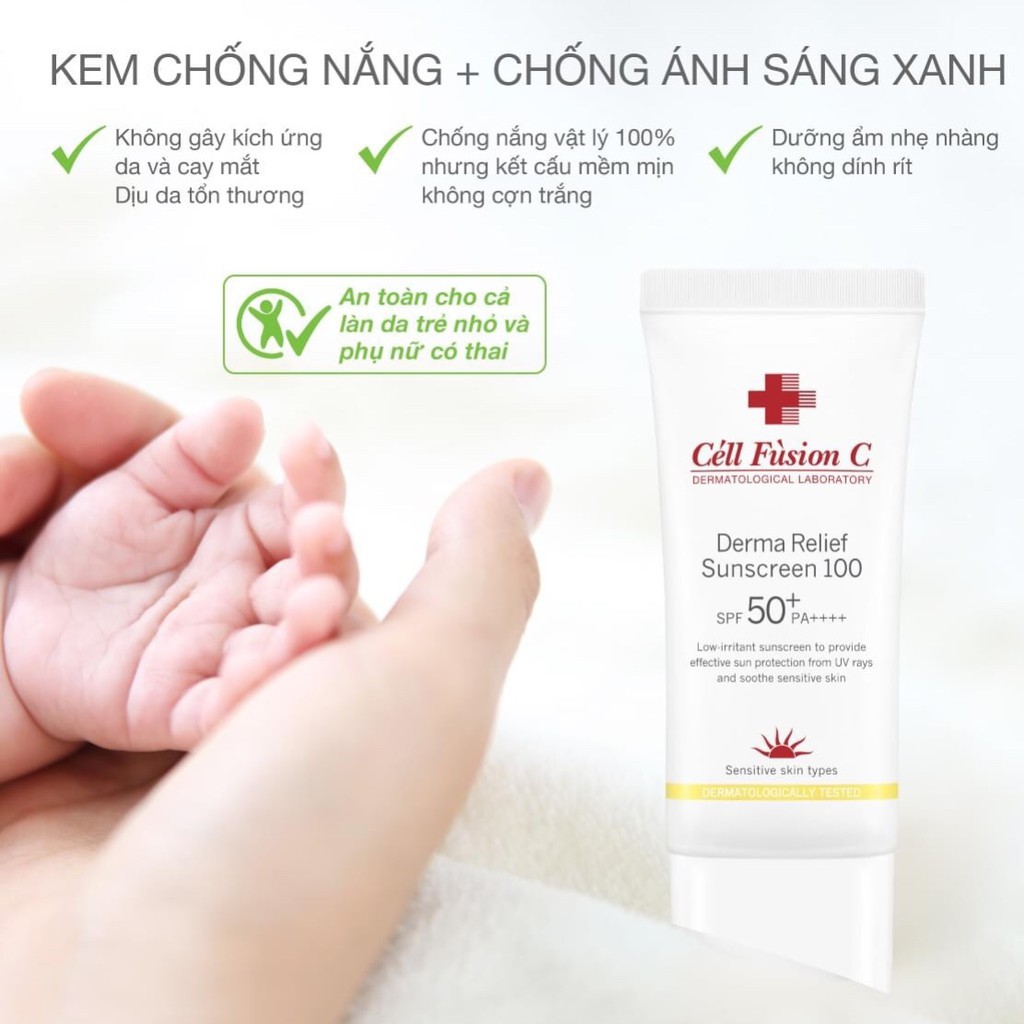Kem Chống Nắng Cell Fusion C Derma Relief Suncreen 100 SPF50+ 35ml