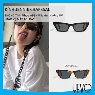 Kính mát nữ Jennie chapssal, kính mát nữ Hàn Quốc chống tia UV400 YEVO Shop