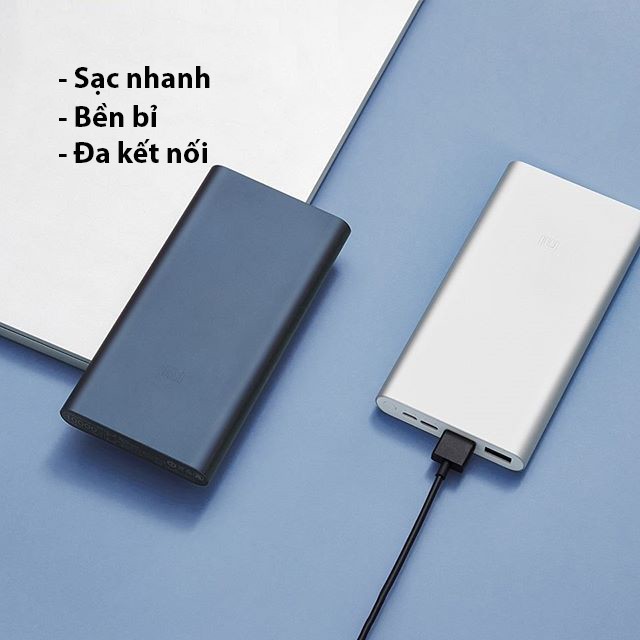 Sạc Dự Phòng Xiaomi🎃FREESHIP🎃Gen2 - 3 - 10000mAh 2 USB (Full Box) Sạc Nhanh