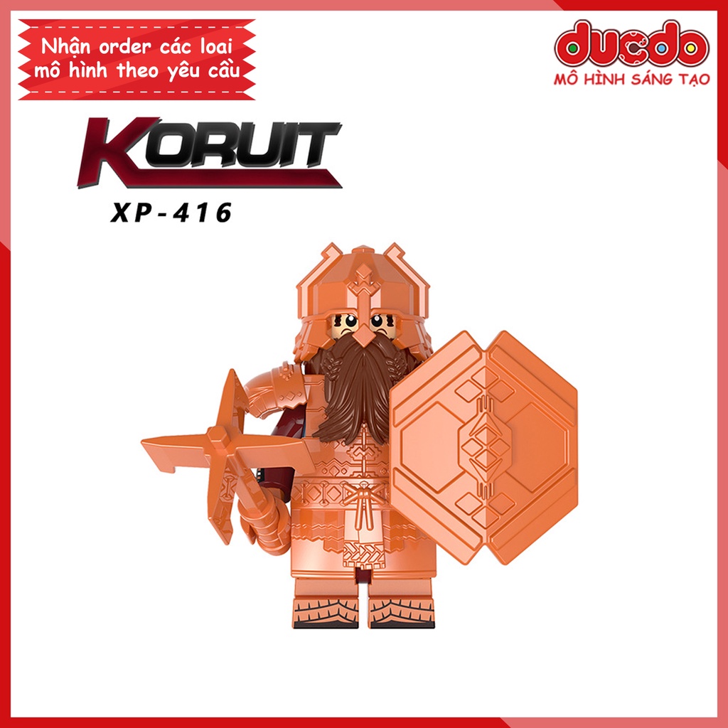 Minifigures lính lùn Hobbit Dwarf Chúa Tể Những Chiếc Nhẫn - Đồ chơi Lắp ghép Xếp hình Mô hình Mini Koruit KT1054