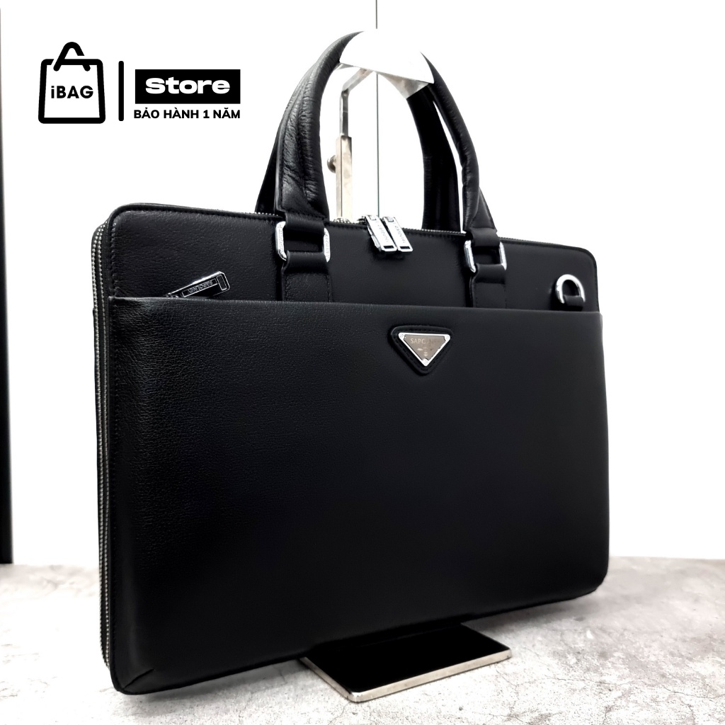 Cặp da công sở Sapolney,Chất liệu Da thật cao cấp,Cặp văn phòng,Đựng laptop 14inh,Chống thấm nước,Vệ sinh dễ dàng - 𝑰𝑩𝑨𝑮 | BigBuy360 - bigbuy360.vn