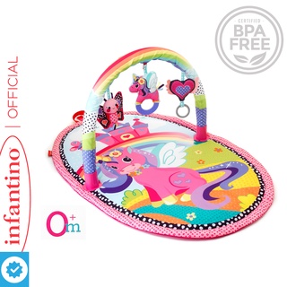 Thảm cho bé sơ sinh kèm đồ chơi Infantino Explore & Store Activity Gym khám phá – UNICORN
