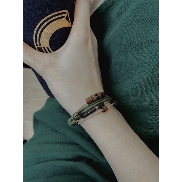 Vòng tay Kado - Vòng tay mix hạt gỗ li ti vintage