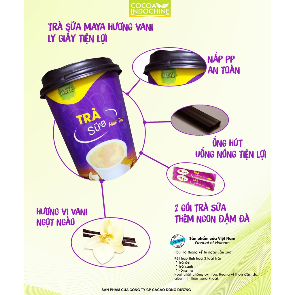 Trà sữa Maya - HƯƠNG VANI (Ly giấy tiện dụng)