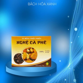 Xà Bông Nghệ Cà Phê - Xà Bông Thiên Nhiên - 100% Tự Nhiên An Toàn - Handmade Giúp Sáng Da, Dưỡng Ẩm - Bách Hóa Xanh