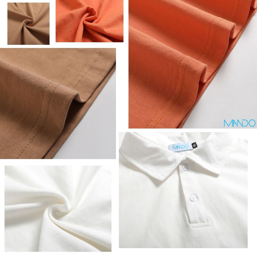 Áo Phông Polo Nam MANDO Tay Lỡ Có Cổ Vải Cotton Gân Cao Cấp Nhiều Màu Form Rộng Basic Unisex Thời Trang Hàn Quốc PDN118