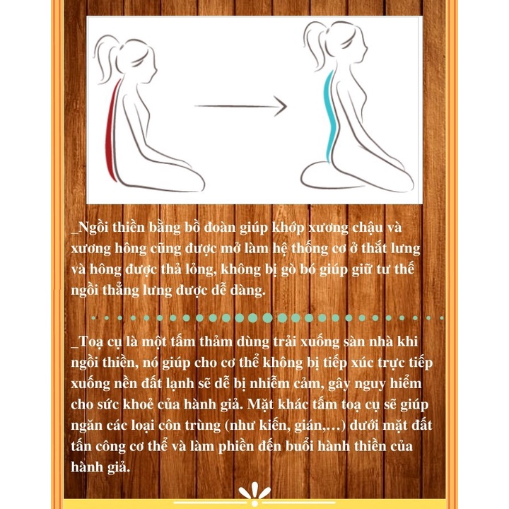 Đệm ngồi thiền bồ đoàn tọa cụ ngồi thiền tụng kinh