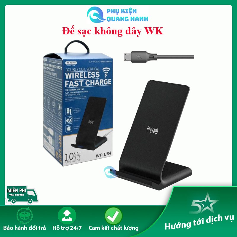 🌈🌈Sạc không dây WK-U84 chính hãng WK Design - vừa sạc vừa xem phim, làm việc - Sạc nhanh 10w