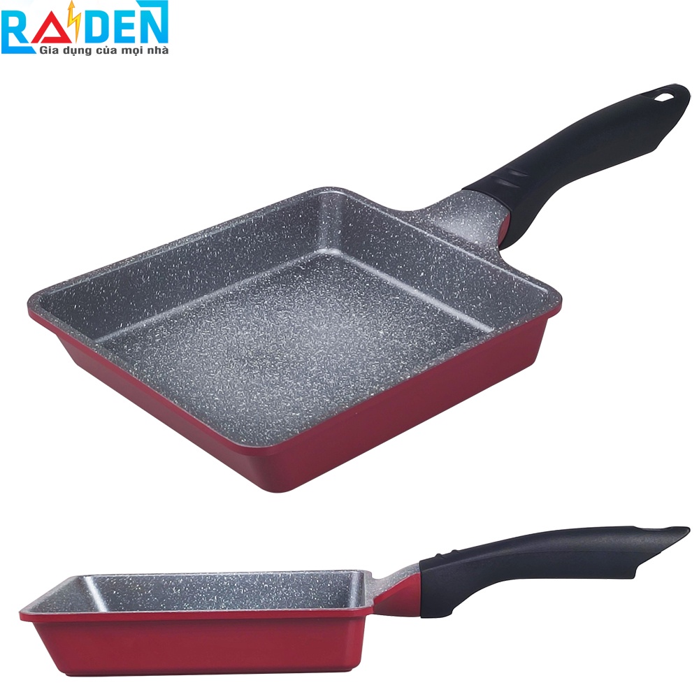 Chảo vuông làm bánh chống dính vân đá Greencook GCS01-1618 dùng được trên bếp từ - Màu ngẫu nhiên