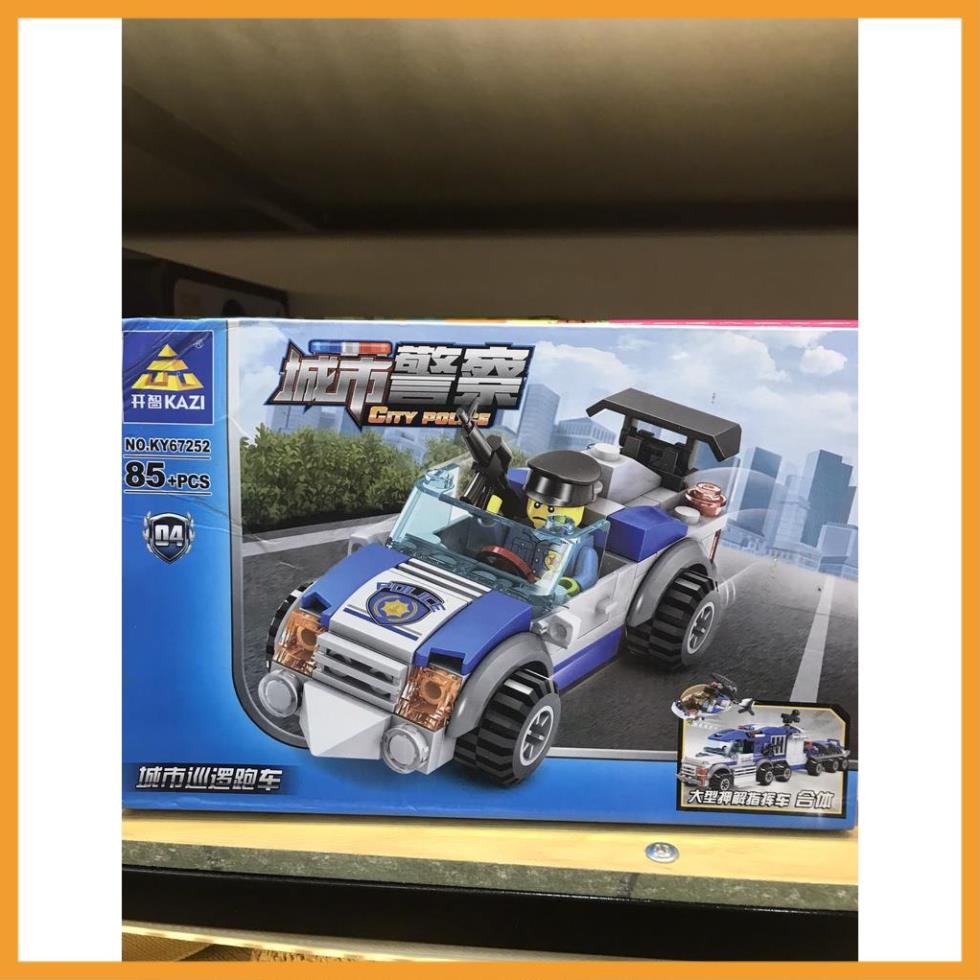 Bộ đồ chơi lắp ráp KAZI Xe police