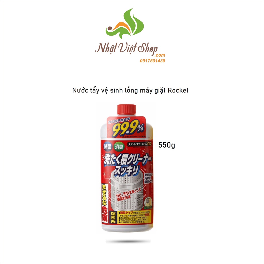 Nước tẩy vệ sinh lồng máy giặt Rocket - Nhật Bản