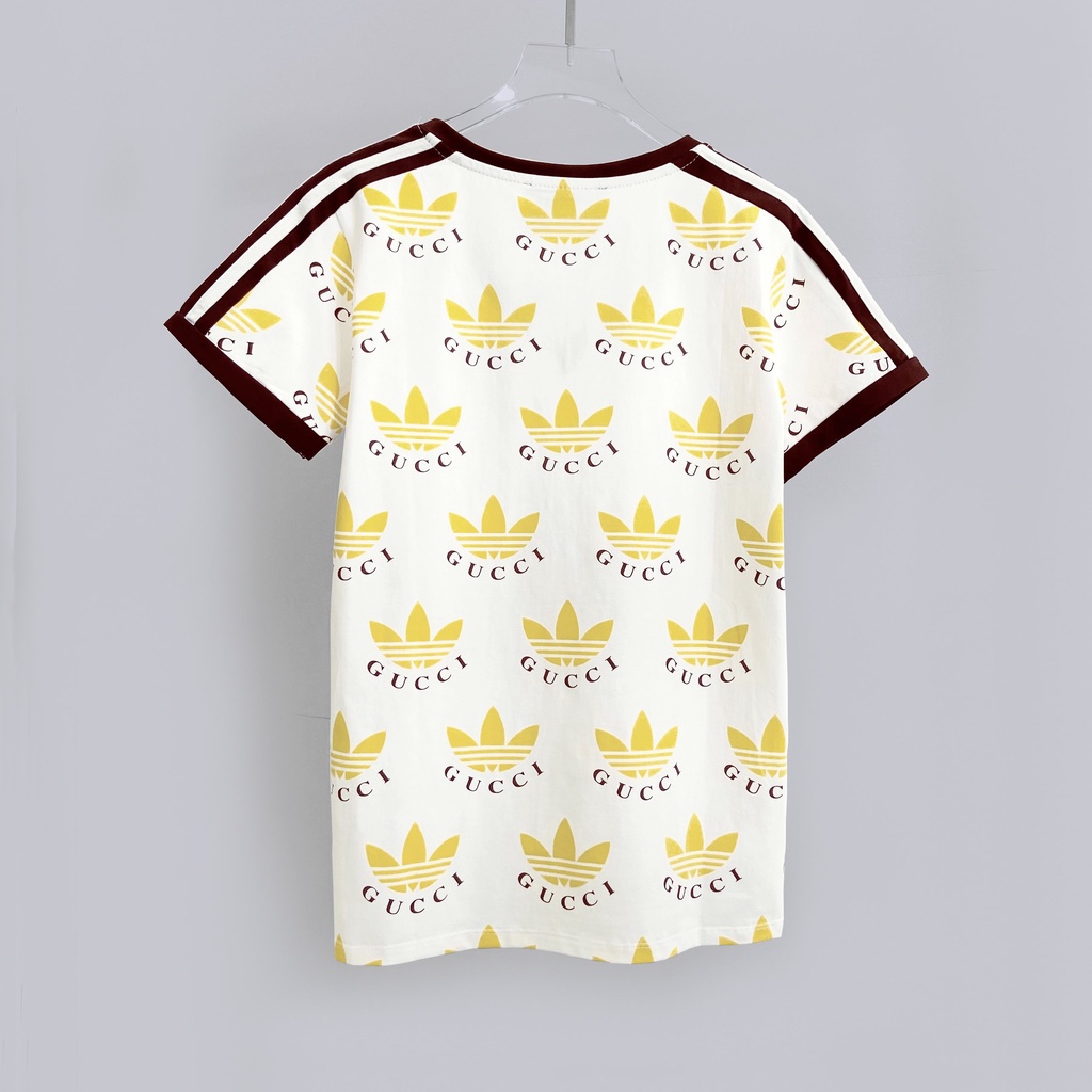 Áo Thun Cổ Tim Guc.ci Chất Liệu 100% Cotton 4 Chiều Mềm Mịn.