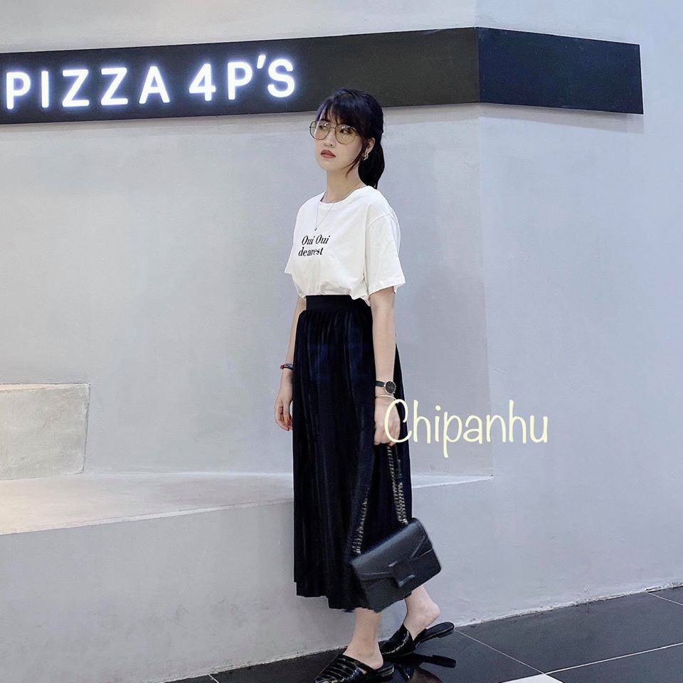 CHÂN VÁY XẾP LI ĐEN TRƠN ❤CHÂN VÁY NỮ CV060 | BigBuy360 - bigbuy360.vn