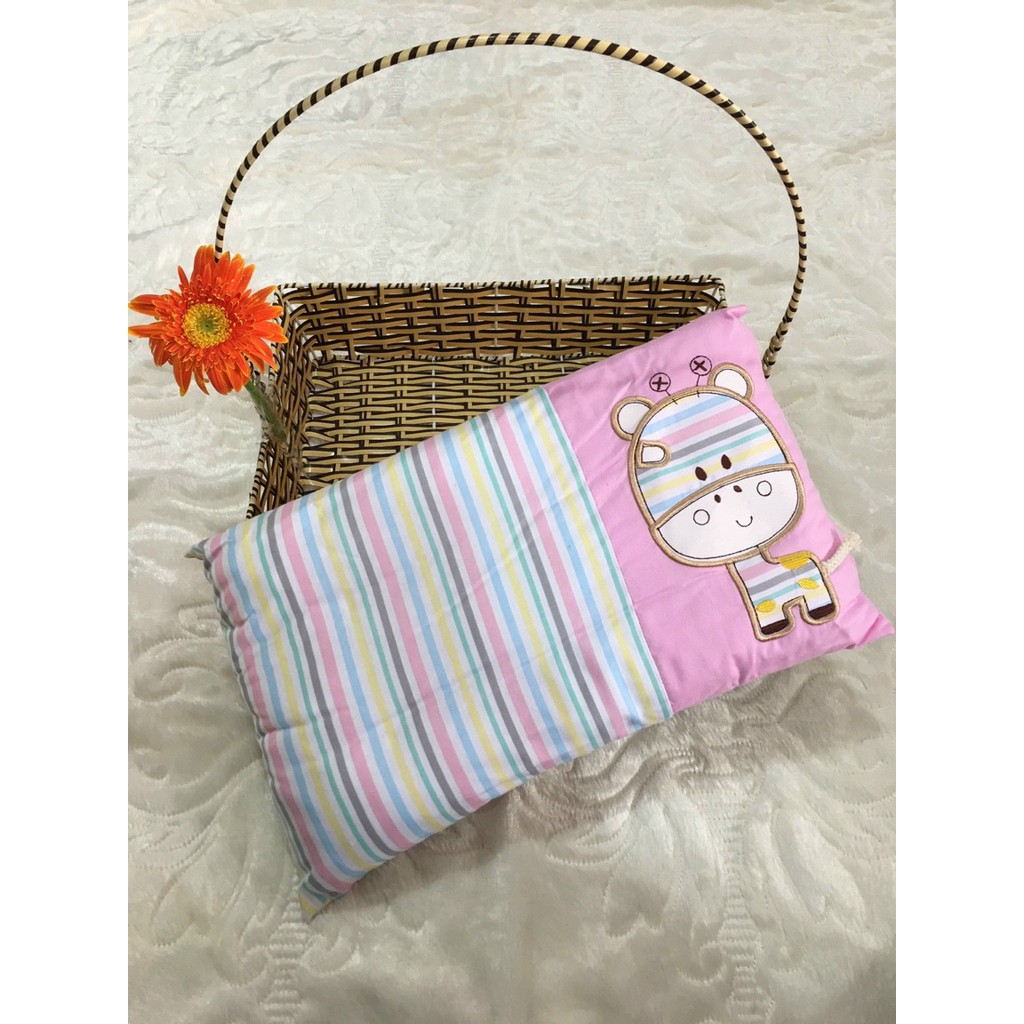 Gối trẻ em vỏ gối cotton 30x50 cm ( 1 cái )