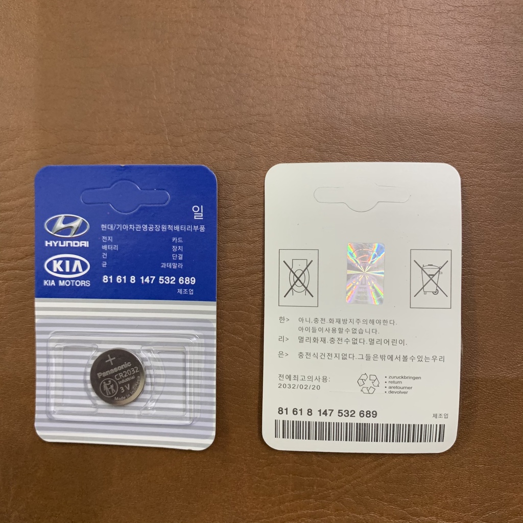 Pin Cúc Áo Cao Cấp CR2032 Dùng Thay Pin Chìa Khóa Xe Hyundai, Kia