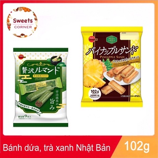 Bánh quy dứa, trà xanh bourbon nhật bản 102g