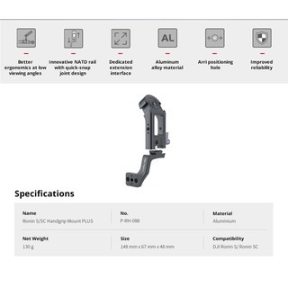 Phụ kiện PGYTECH Ronin S/SC Handgrip Mount Plus