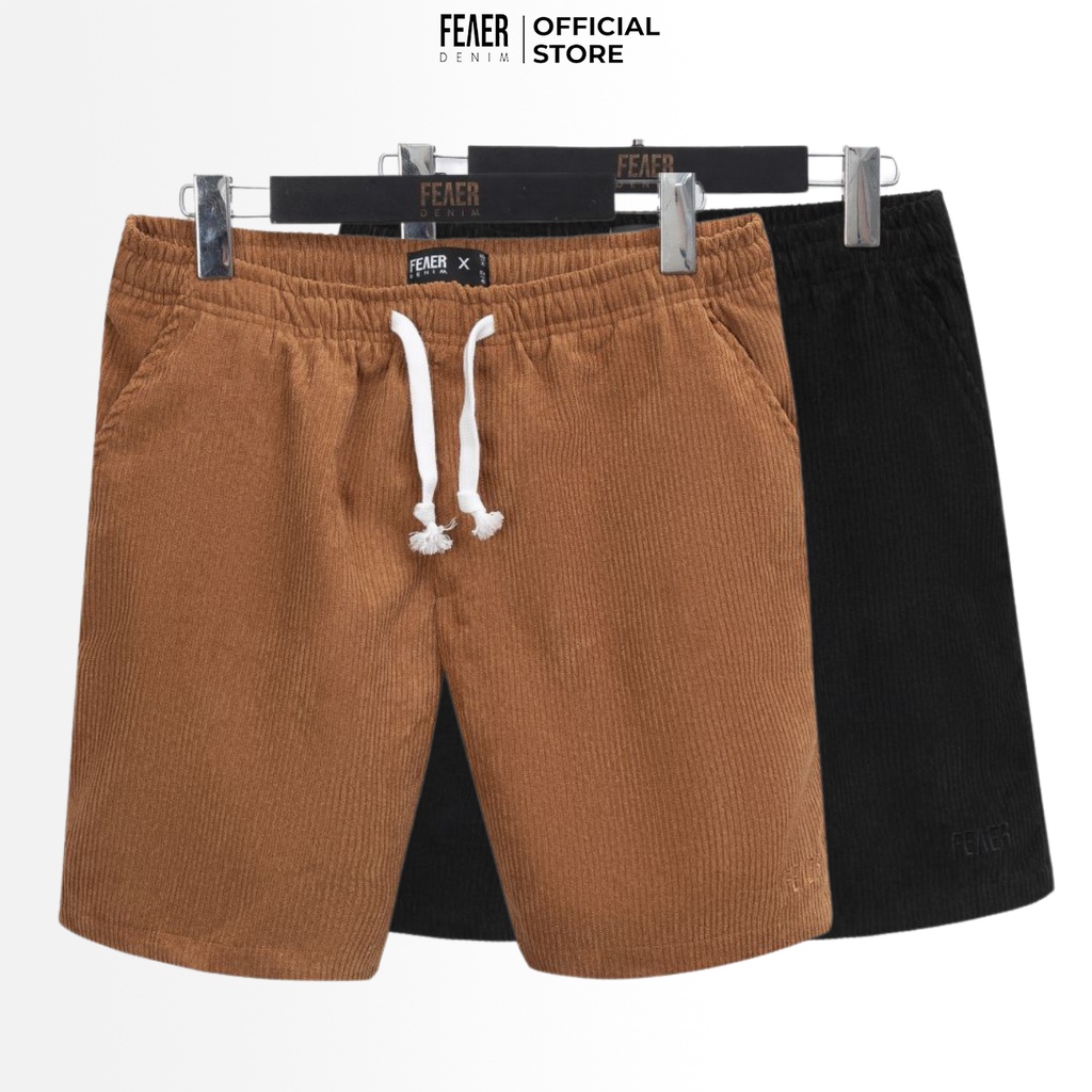 Quần ngắn nam Budge Short 100% chất Nhung Gân dày dặn thoáng mát, ít nhăn - FEAER DENIM