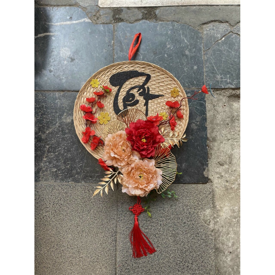 Quạt cọ trang trí tết