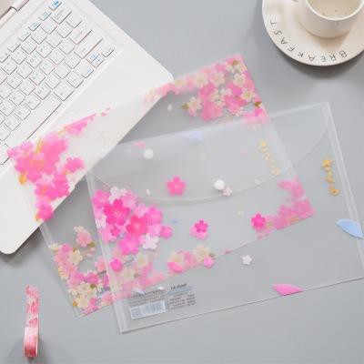 kẹp tài liệu hoa anh đào clear bag KTL10