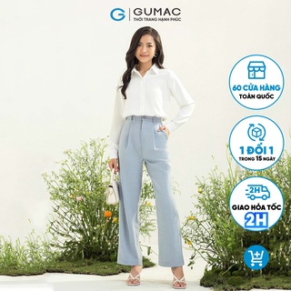 Quần tây suông xếp ly thời trang GUMAC QC03024