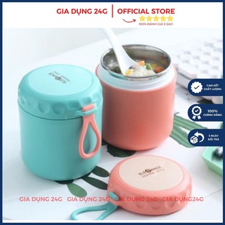 Bình ủ cháo cho bé Ele,có quai cầm,Ca giữ nhiệt đồ ăn cho trẻ dung tích 430ml