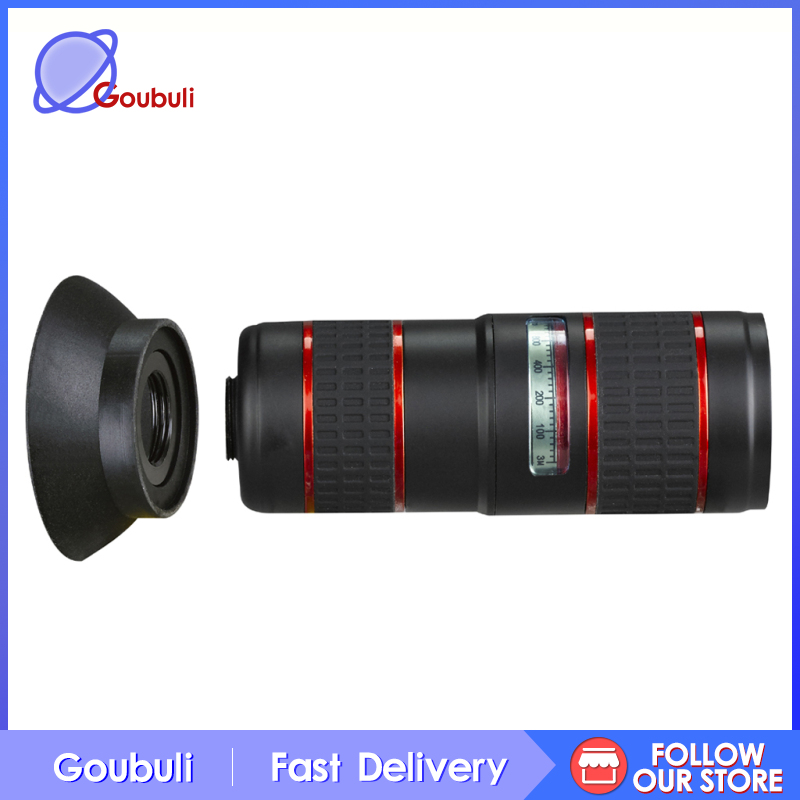 [Goubuli]12x Optical  Lens Telescope Telephoto +Clip for Mobile Cell Phone Camera