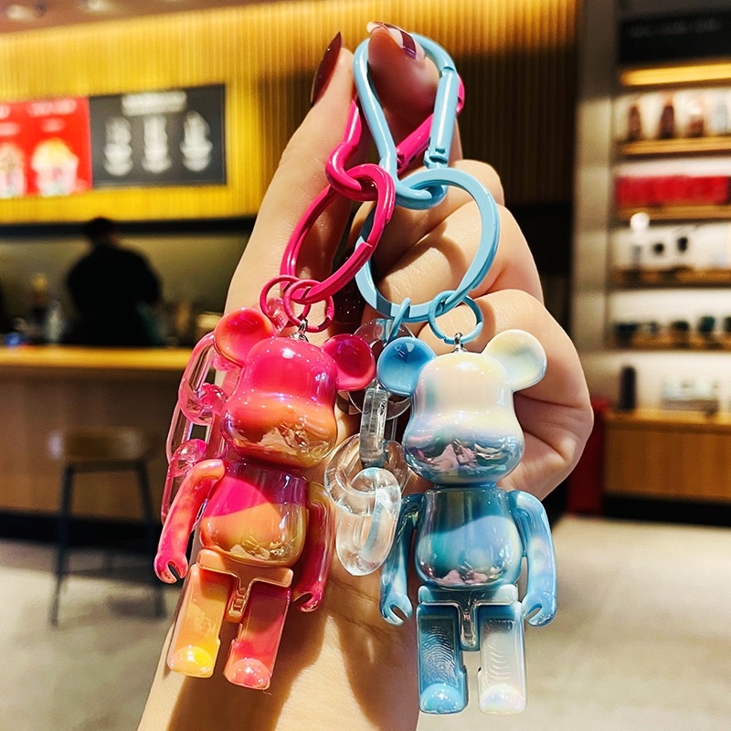 Móc Khoá Gấu Bearbrick độc đáo A30, Móc Chìa Khoá Gấu Trộn Màu Thời trang