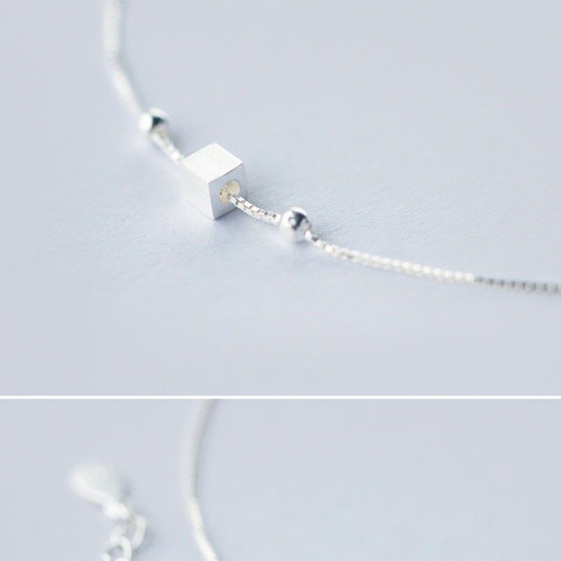 Lắc Chân Bạc Nữ Bi Bạc Vuông LC-1541-ROXI | BigBuy360 - bigbuy360.vn