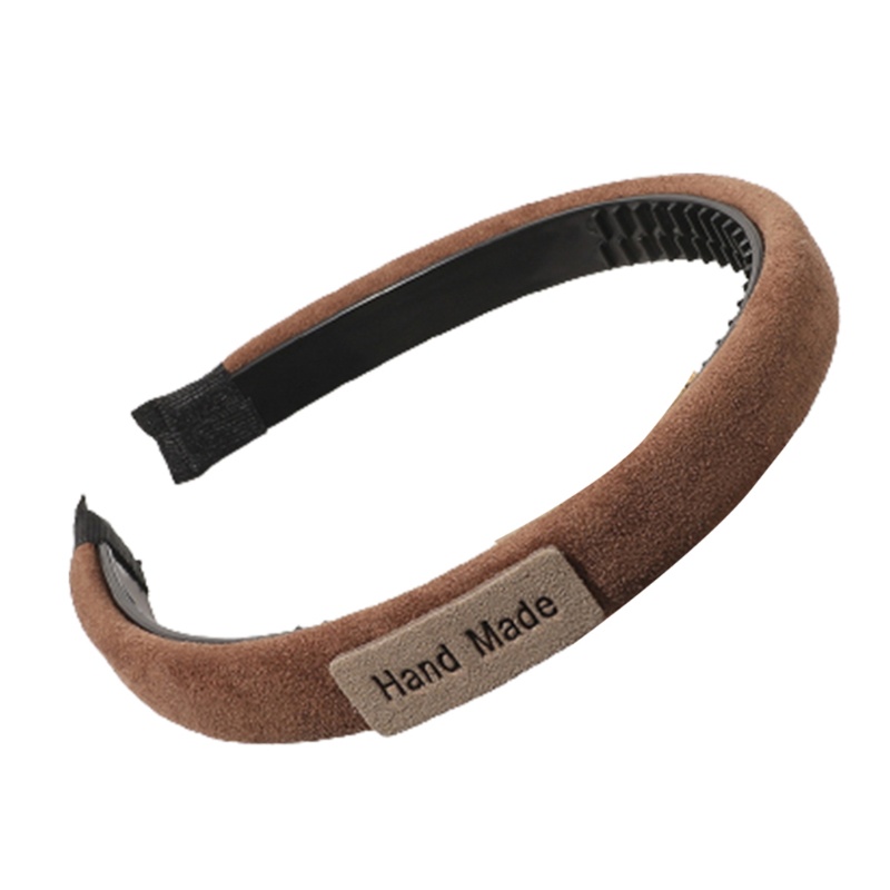 Băng Đô Cài Tóc Bằng Xốp Dày Dặn Màu Trơn Không Trượt Răng Phong Cách Vintage Thanh Lịch