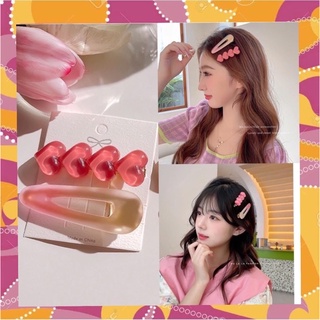 Set kẹp tóc 2 cái hình trái tim cute xinh xắn nhiều màu