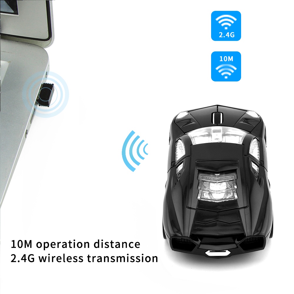 Chuột không dây 2.4G Chuột ô tô Lamborghini mới 10 mét Khoảng cách truyền