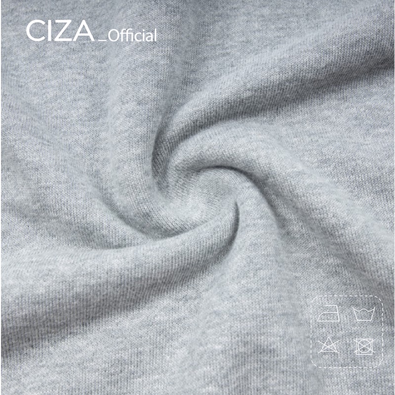 Áo hoodie dài tay nam CIZA form rộng vải nỉ dệt sợi cotton trẻ trung cá tính size S M L XL AHDR15