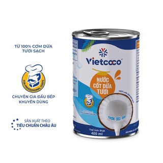 Nước Cốt Dừa Tươi Vietcoco Hữu Cơ Lon 400ml